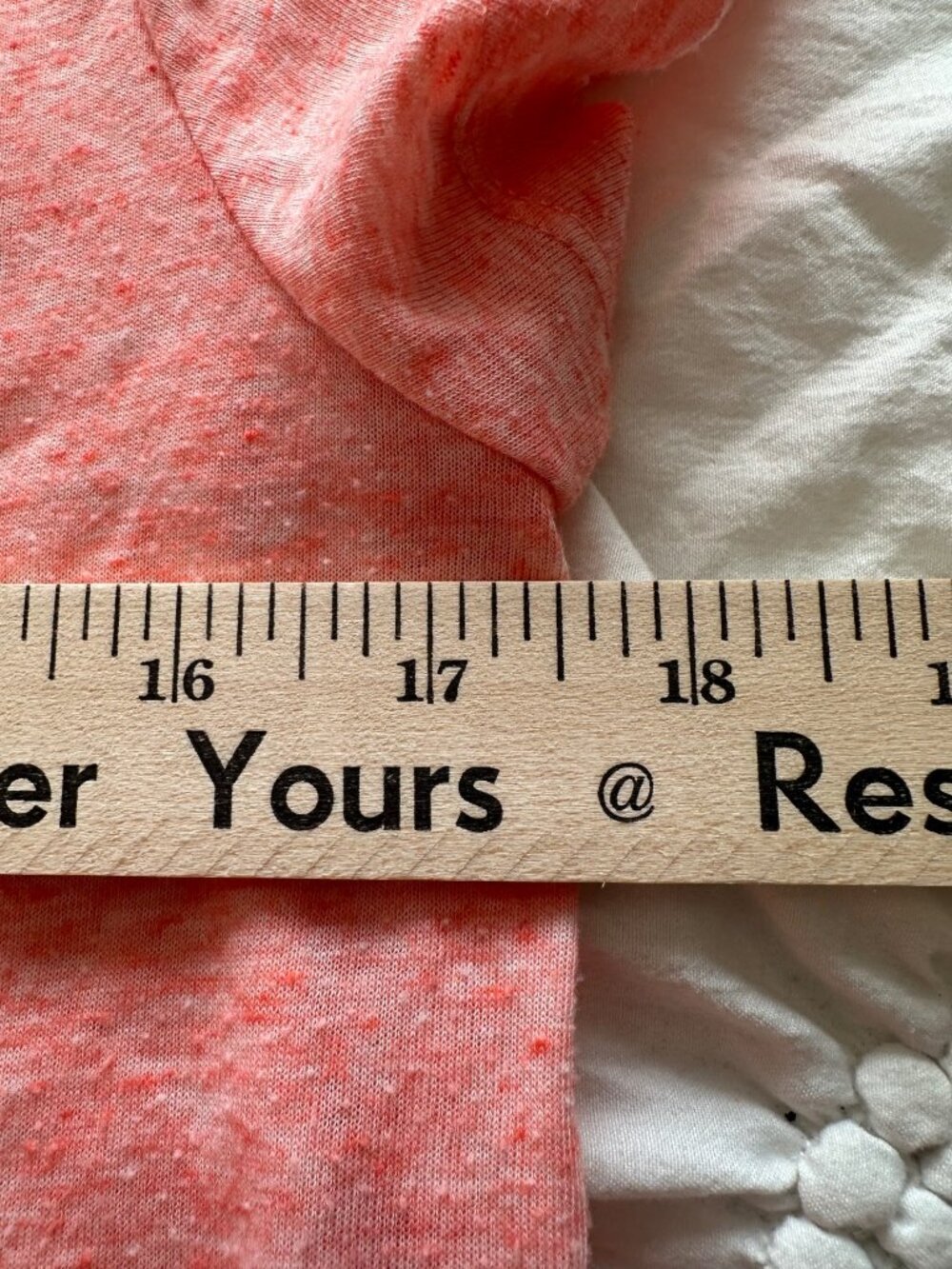 Victoria's Secret Coral V-Neck T-Shirt M Polyester/Linen Blend Beachy Vacation - Picture 10 of 12